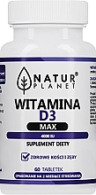Witamina D3 MAX 4000IU w tabletkach - Natur Planet Vitamin D3 4000IU — Zdjęcie N1