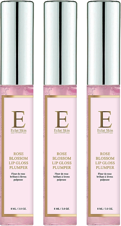 Zestaw - Eclat Skin London Rose Lip Plumping Set (lip/gloss/3x8ml)	 — Zdjęcie N1