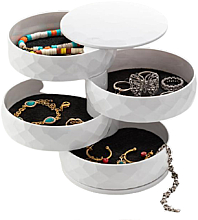 Kup 5-poziomowy organizer na biżuterię, biały - Dunya Plastik