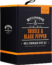 Kup Scottish Fine Soaps Men’s Grooming Thistle & Black Pepper - Zestaw (edt 50 ml + b/wash 75 ml + ash/balm 75 ml)