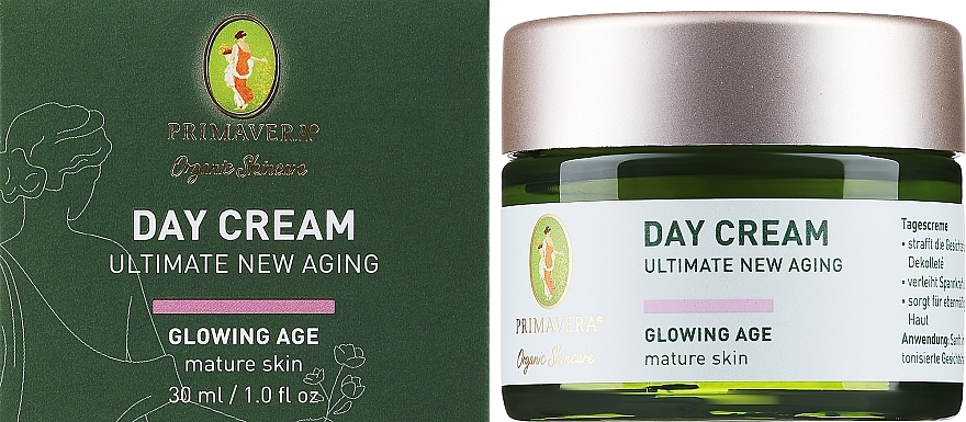 Krem do twarzy na dzień - Primavera Organic Skincare Day Cream Ultimate New Aging Glowing Age — Zdjęcie N1