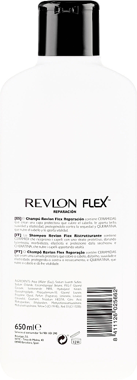 Szampon z keratyną do włosów zniszczonych i łamliwych - Revlon Flex Keratin Shampoo — Zdjęcie N2