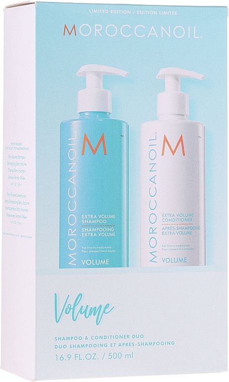 Zestaw do włosów - MoroccanOil Extra Volume Shampoo & Conditioner (shm 500 ml + cond 500 ml) — Zdjęcie N1