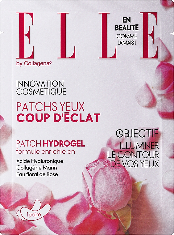 Plastry hydrożelowe z wodą różaną - Collagena Paris Elle Hydrogel Patches — Zdjęcie N1