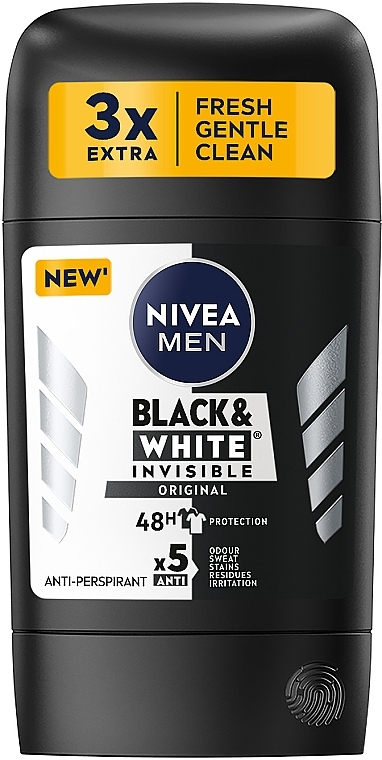 Antyperspirant w sztyfcie - NIVEA Black & White Invisible Original