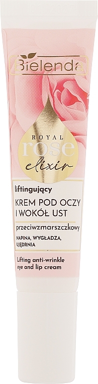 Krem pod oczy i do okolic ust - Bielenda Royal Rose Elixir Lifting Anti-Wrinkle Eye And Lip Cream — Zdjęcie N1