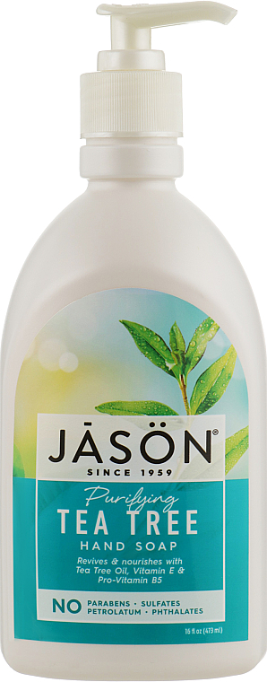 Oczyszczające mydło w płynie Drzewo herbaciane - Jason Natural Cosmetics Purifying Tea Tree Hand Soap — Zdjęcie N1