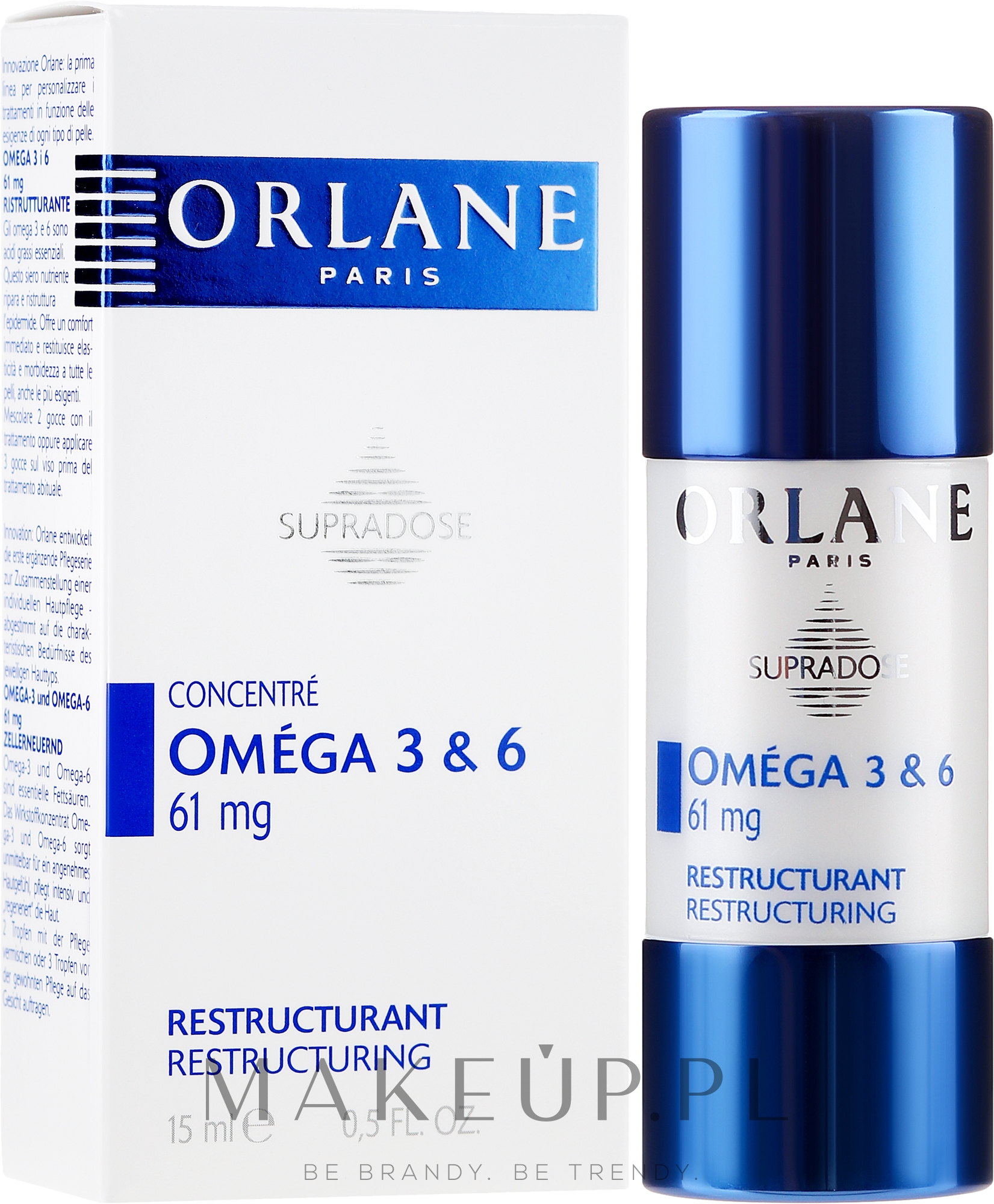 Restrukturyzujące serum-koncentrat do twarzy z kwasami omega-3 i -6 - Orlane Supradose Omega 3 & 6 Restructuring Concentrate — Zdjęcie 15 ml