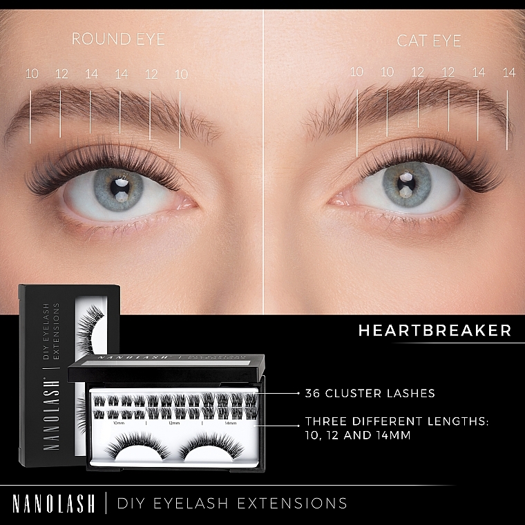 Sztuczne rzęsy - Nanolash Diy Eyelash Extensions Heartbreaker — Zdjęcie N5