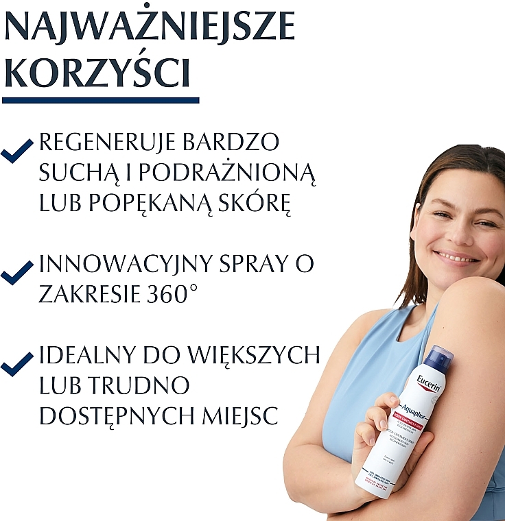 Balsam w sprayu do ciała do suchej i podrażnionej skóry - Eucerin Aquaphor Body Ointment Spray — Zdjęcie N2