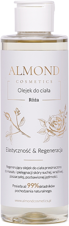 Regenerujący olejek do ciała Róża - Almond Cosmetics — Zdjęcie N1
