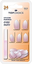 Kup Sztuczne paznokcie Ombre Stiletto Mat, 78170 - Top Choice