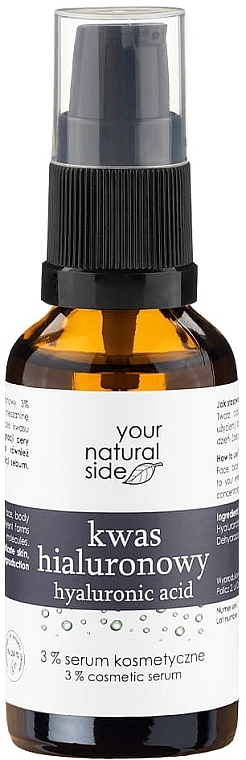 Serum do twarzy, ciała i włosów z kwasem hialuronowym - Your Natural Side Hyaluronic Acid 3% Cosmetic Serum — Zdjęcie N1
