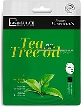 Maseczka do twarzy z olejkiem z drzewa herbacianego - IDC Institute Tea Tree Oil Ultra Fine Face Mask — Zdjęcie N1