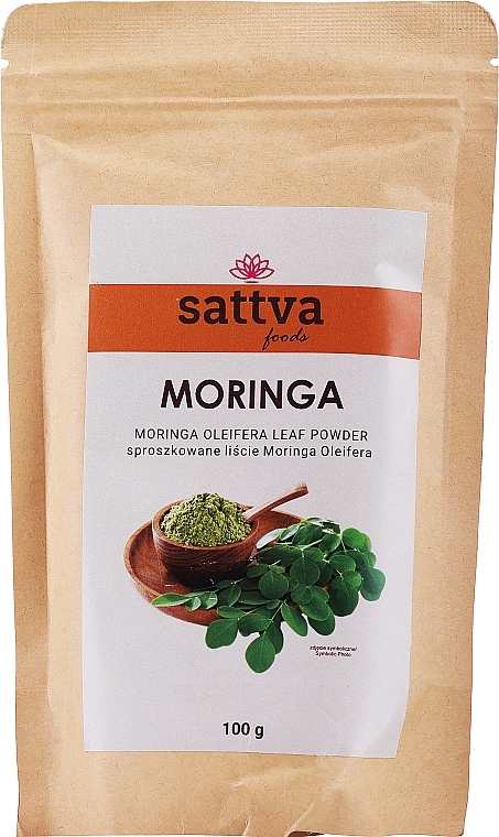 Suplement diety Moringa w proszku - Sattva Moringa Oliefera Leaf Powder — Zdjęcie N1