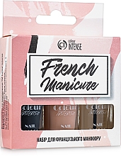 Zestaw Francuski manicure - Colour Intense French Manicure Kit (polish/5ml + polish/5ml + polish/5ml + n/stencil/24pcs) — Zdjęcie N2
