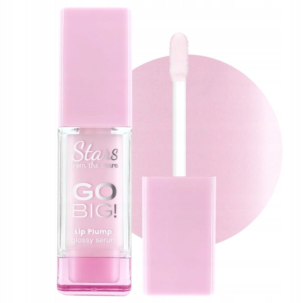 Błyszczyk z serum powiększającym usta - Stars from The Stars  Go Big! Lip PLump Glossy Serum — Zdjęcie 01- Soft Pink