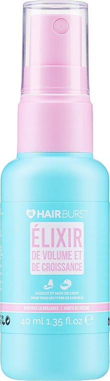 Spray zwiększający objętość i wspomagający porost włosów - Hairburst Volume & Growth Elixir Spray