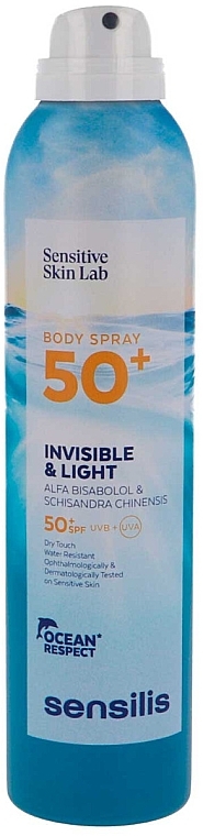 Spray do ciała z filtrem przeciwsłonecznym SPF 50 - Sensilis Invisible & Light Body Spray SPF50+ — Zdjęcie N1