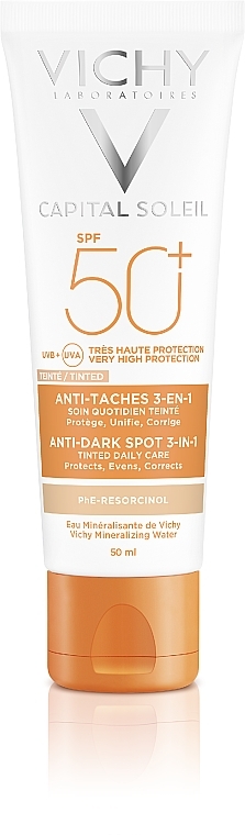 Krem zapobiegający przebarwieniom do twarzy SPF 50+ - Vichy Idéal Soleil Anti Dark Spots SPF 50+