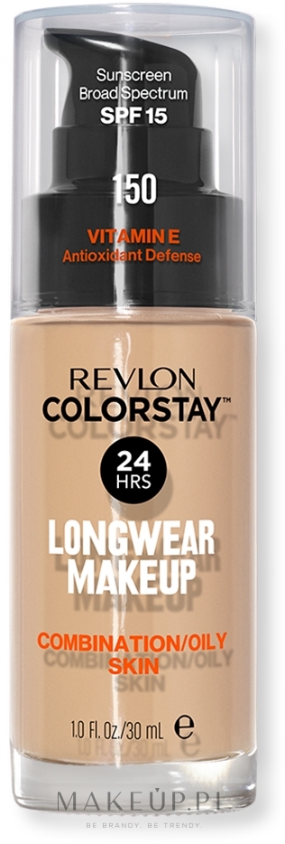 Podkład - Revlon ColorStay Longwear Mekeup Vitamin E Combination/Oily Skin SPF 15 — Zdjęcie 150 - Buff