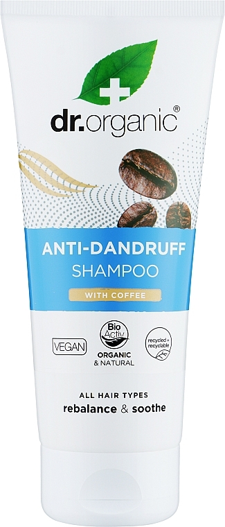 Kawowy szampon przeciwłupieżowy z miętą - Dr Organic Coffee Mint Anti Dandruff Shampoo