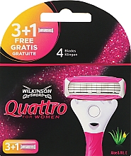 Wymienne ostrza do maszynek do golenia, 3+1 sztuka - Wilkinson Sword Quattro  — Zdjęcie N1