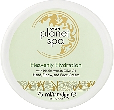 Kup Krem do rąk, stóp i łokci z oliwą z oliwek Rajskie nawilżenie - Avon Planet SPA Heavenly Hydration Hand Elbow And Foot Cream