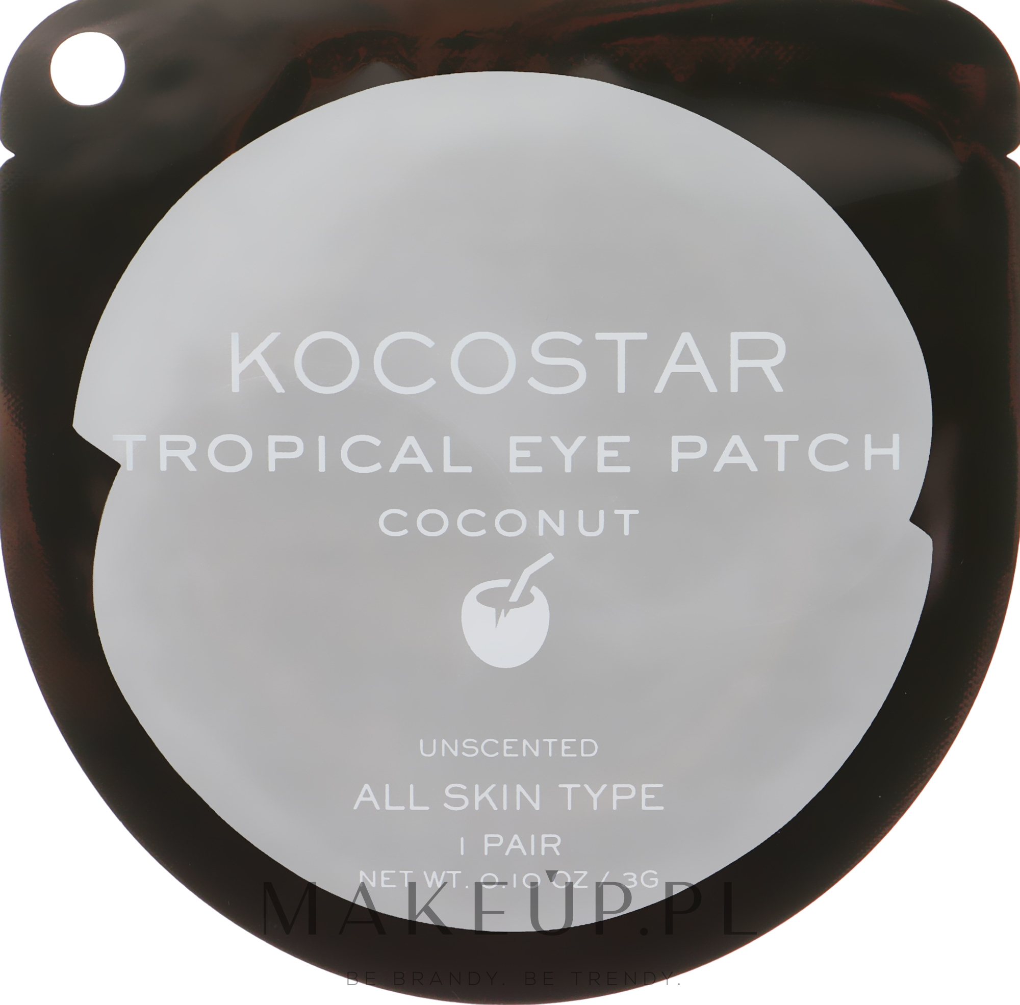 Hydrożelowe płatki pod oczy Kokos - Kocostar Tropical Eye Patch Coconut — Zdjęcie 2 szt.