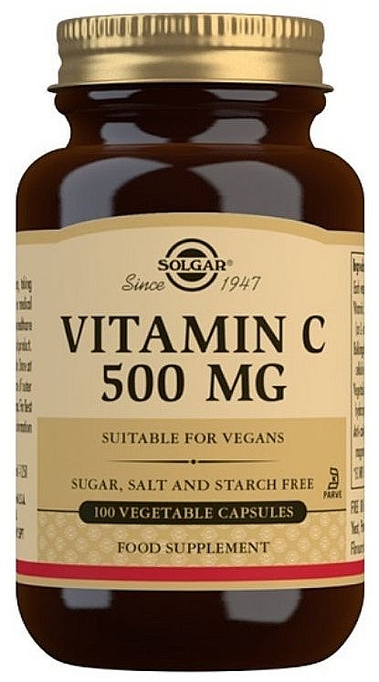 Witamina C w kapsułkach, 500 mg - Solgar Vitamin C — Zdjęcie N1