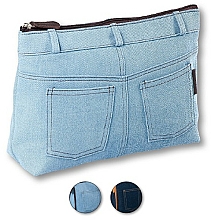 Kosmetyczka Real Jeans. Denim, 94583, niebieska - Top Choice — Zdjęcie N1