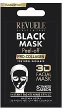 Kup Czarna maska peel-off do twarzy - Revuele Black Mask Peel Off Pro-Collagen (próbka)