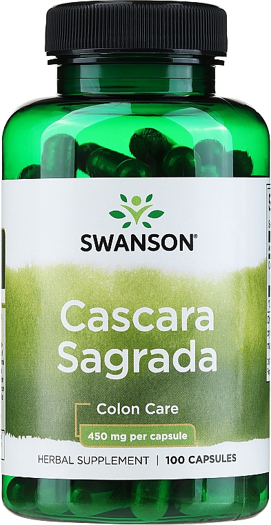 Suplement diety Cascara Sagrada, 450 mg - Swanson Cascara Sagrada — Zdjęcie N1