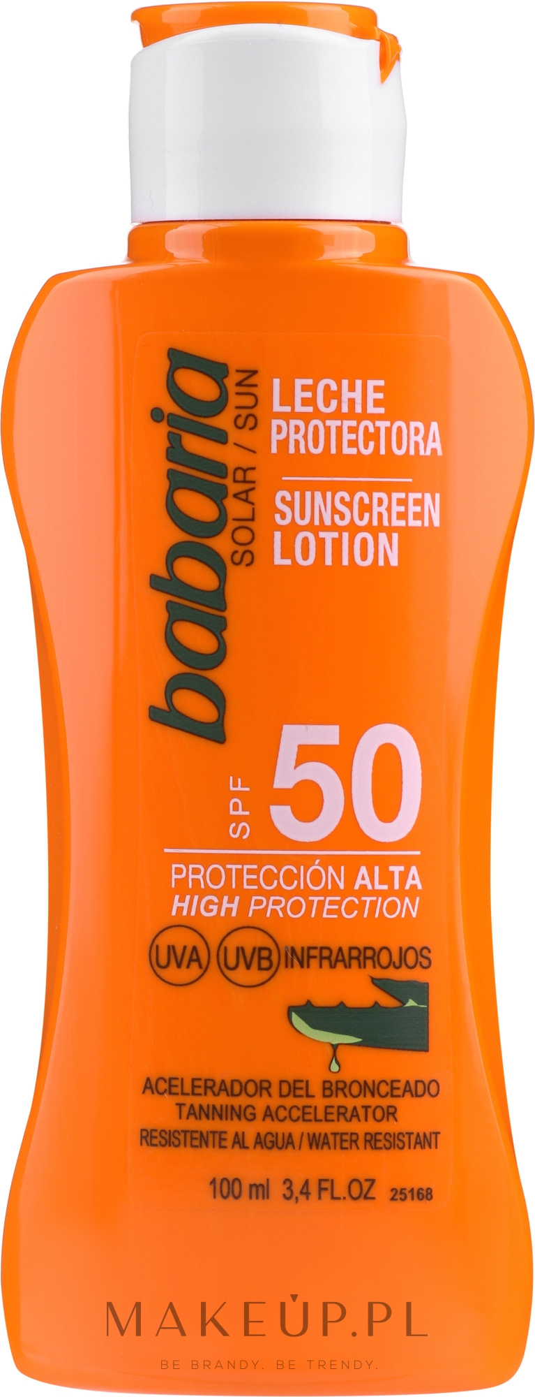 Nawilżający balsam do ciała - Babaria Sun Aloe Vera Leite Corporal SPF50 — Zdjęcie 100 ml