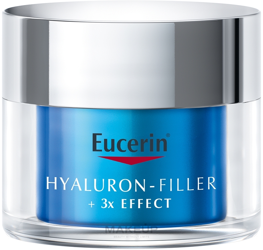 PRZECENA! Żel na noc krem do twarzy - Eucerin Hyaluron-Filler + 3x Effect Night Gel-Cream Hydration Boost * — Zdjęcie 50 ml