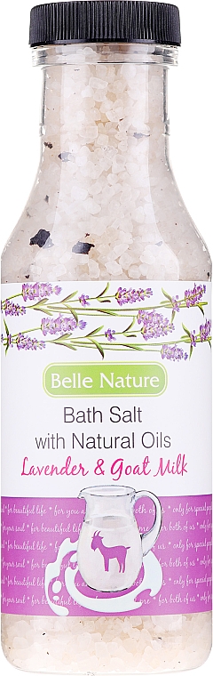 Sól do kąpieli z naturalnymi olejkami Lawenda i kozie mleko - Belle Nature Bath Salt  — Zdjęcie N1