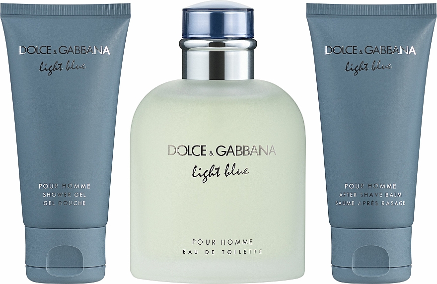 Dolce & Gabbana Light Blue Pour Homme - Zestaw (edt 125 ml + sh/gel 50 ml + ash/balm 50 ml) — Zdjęcie N2