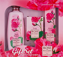 Kup Zestaw - BioFresh Rose of Bulgaria Gift Set (b/balm/330ml + soap/100g + h/cr/75ml)