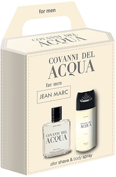 Zestaw - Jean Marc Covanni Del Acqua (deo/150ml + aftersh/lot/100ml) — Zdjęcie N1