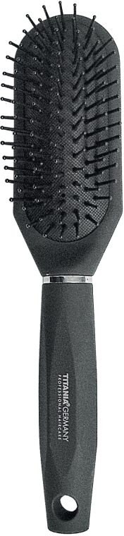 Masująca szczotka do włosów, czarna, 23 cm - Titania Salon Professional