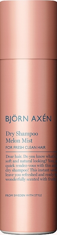 Suchy szampon o zapachu melona - BjOrn AxEn Dry Shampoo Melon Mist