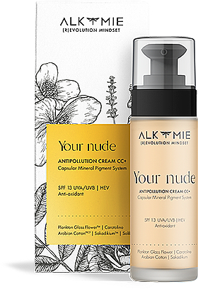 Krem do twarzy CC+ - Alkmie Your Nude Antipollution Cream CC+ SPF 13 — Zdjęcie N1