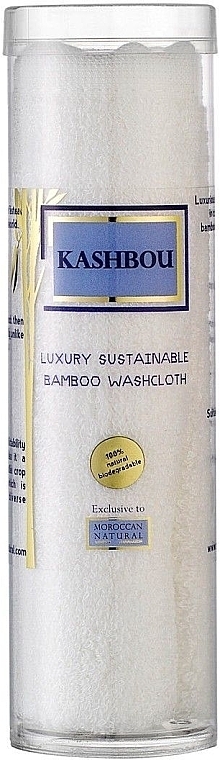 Bambusowa ściereczka do mycia twarzy - Moroccan Natural Kashbou Luxury Sustainable Bamboo Wash Cloth — Zdjęcie N1