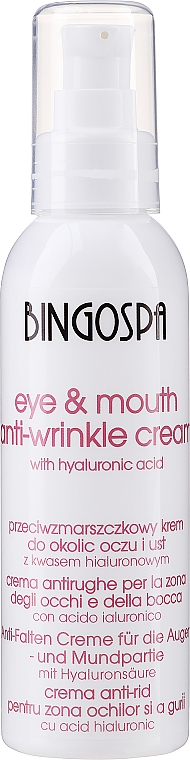 Przeciwzmarszczkowy krem z kwasem hialuronowym do okolic oczu i ust - BingoSpa Anti-Wrinkle Cream For Eye And Mouth Area — Zdjęcie N1