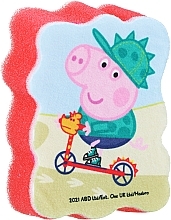 Gąbka do kąpieli dla dzieci Świnka Peppa, George na rowerku, czerwona - Suavipiel Peppa Pig Bath Sponge — Zdjęcie N1