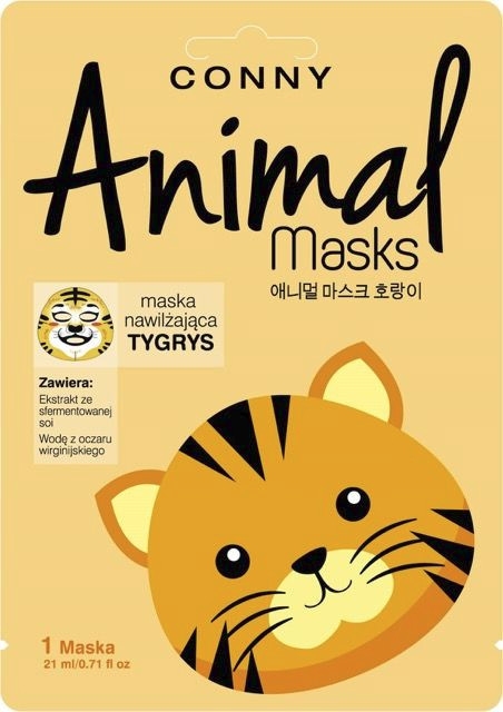 Nawilżająca maseczka do twarzy Tygrys - Conny Animal Essence Mask — Zdjęcie N1