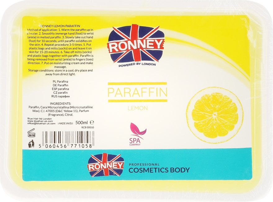 Parafina kosmetyczna do stóp i dłoni Cytryna - Ronney Professional Paraffin Lemon — Zdjęcie N1