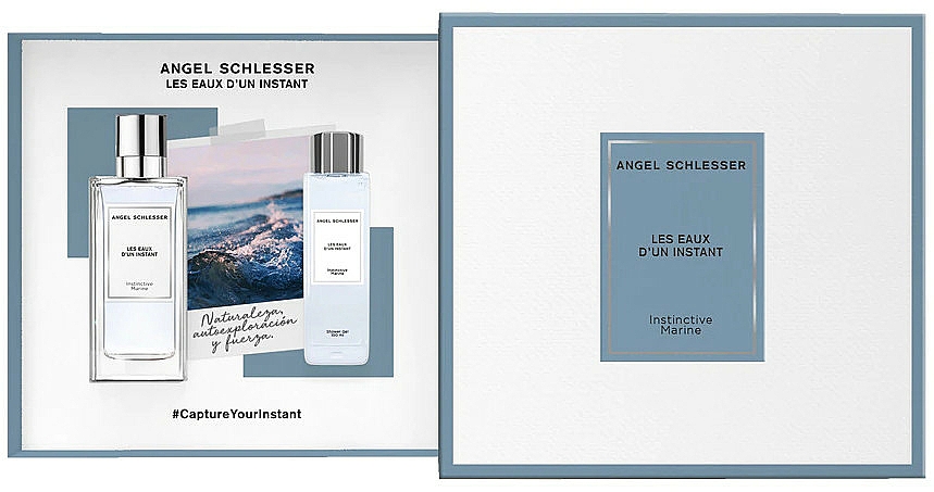 Angel Schlesser Les Eaux d'un Instant Instinctive Marine - Zestaw (edt/100ml + sh/gel/100ml) — Zdjęcie N1