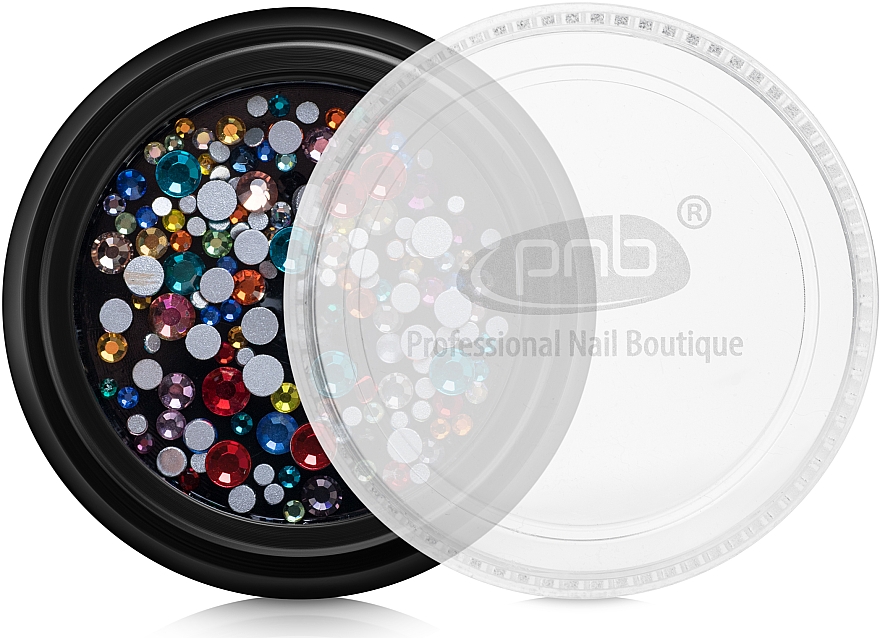 Cyrkonie do paznokci - PNB Colorful Mix SS2,3,6,8,10,12 Glass — Zdjęcie N2