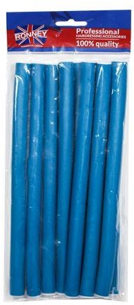 Elastyczne papiloty 14/210, niebieskie - Ronney Professional Flex Rollers — Zdjęcie N1
